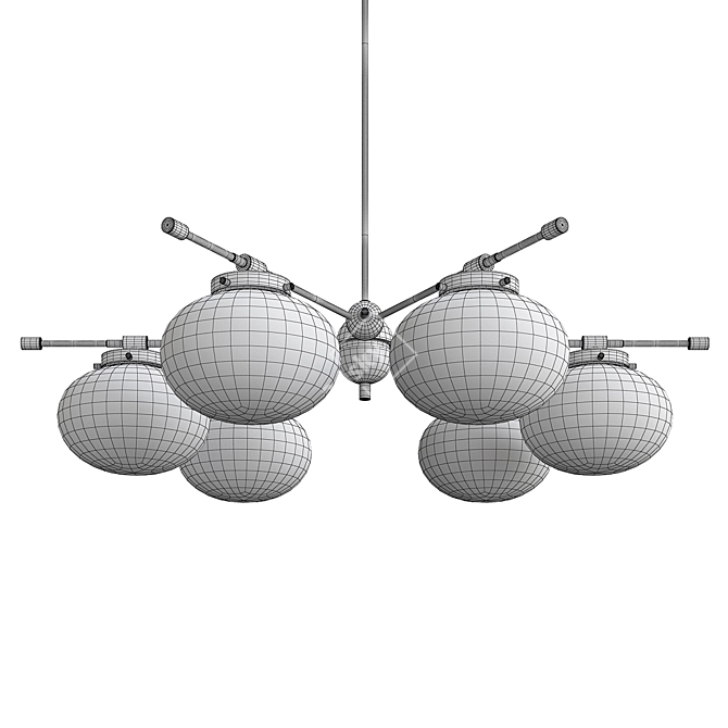 Elegant Puja Chandelier 3D model image 2