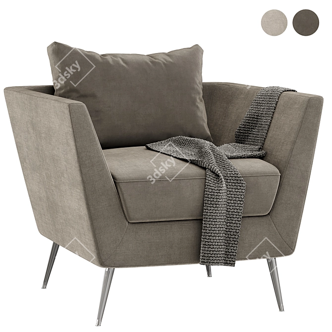 Ultra-Comfort MYNTA Armchair: Style meets Function 3D model image 1