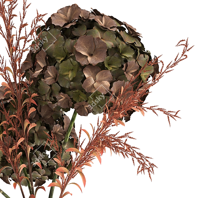 Autumnal Decor Bouquet 3D model image 2