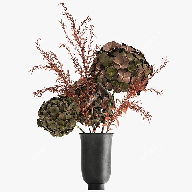 Autumnal Decor Bouquet 3D model image 5