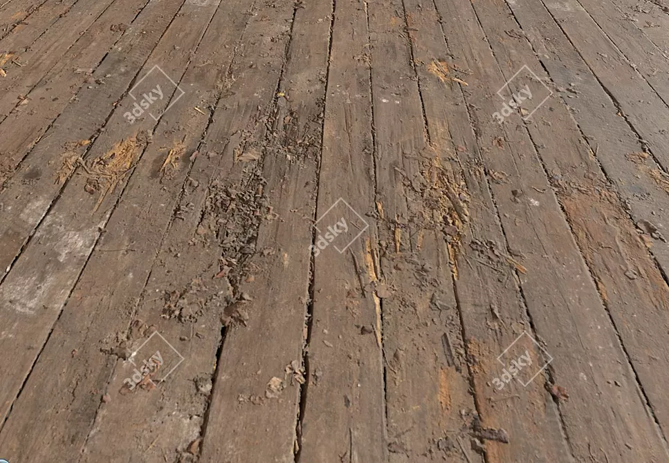 Vintage Weathered Wood 3D model image 2