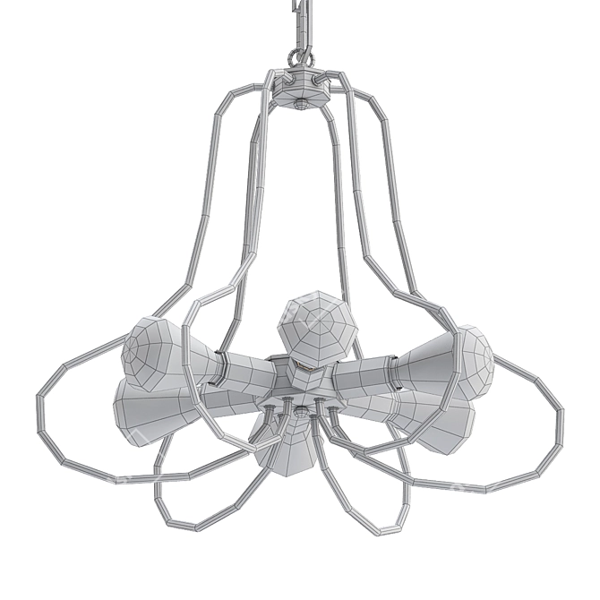 Elegant Pendant Light Latina 3D model image 2