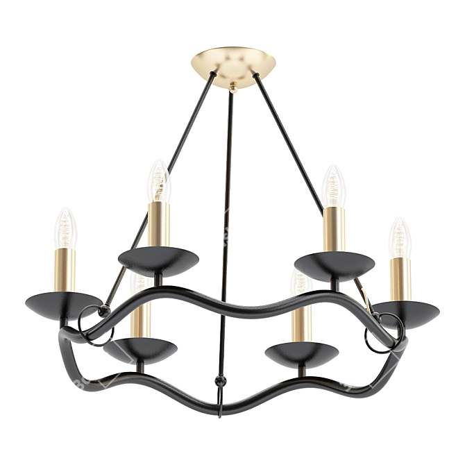 Elegant ROOSEVELT Pendant Chandelier 3D model image 1