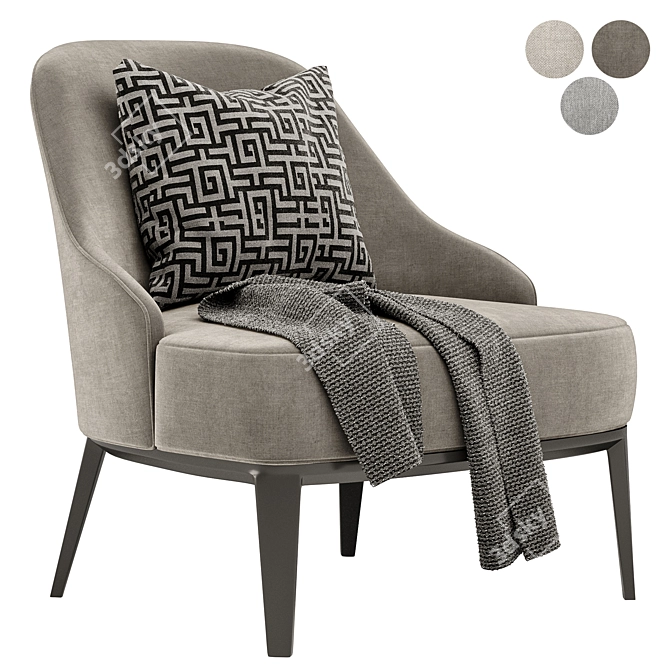 PARLA Design ATLAS Fabric Armchair: Vray, Corona, OBJ Formats 3D model image 3