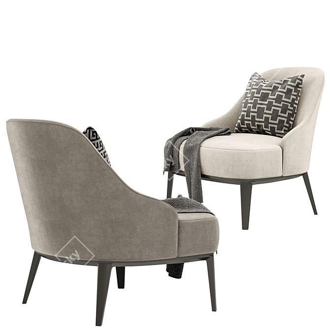 PARLA Design ATLAS Fabric Armchair: Vray, Corona, OBJ Formats 3D model image 5