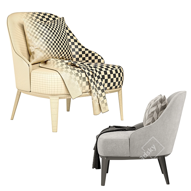 PARLA Design ATLAS Fabric Armchair: Vray, Corona, OBJ Formats 3D model image 6