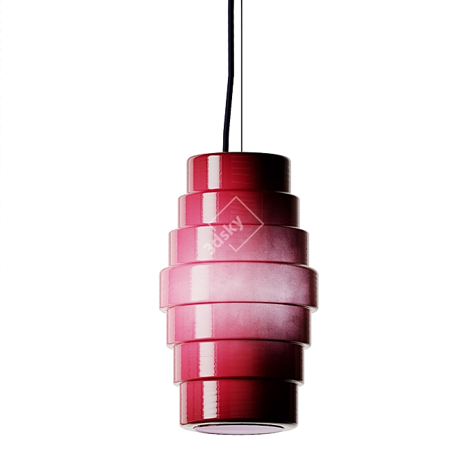 Elegant Blown Glass Pendant: VENINI ZOE 3D model image 2