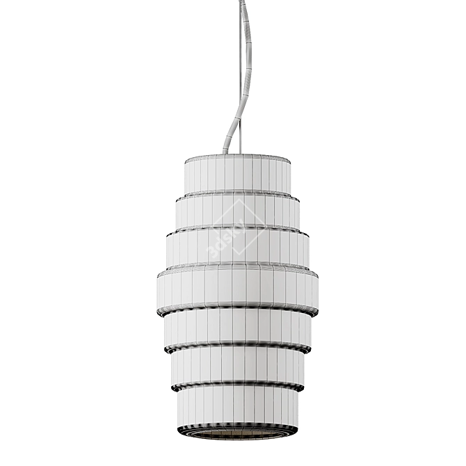 Elegant Blown Glass Pendant: VENINI ZOE 3D model image 5