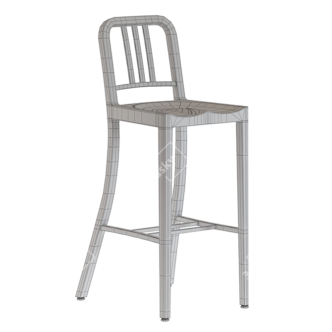 Emeco 111 Navy Barstool: Authentic and Stylish 3D model image 5