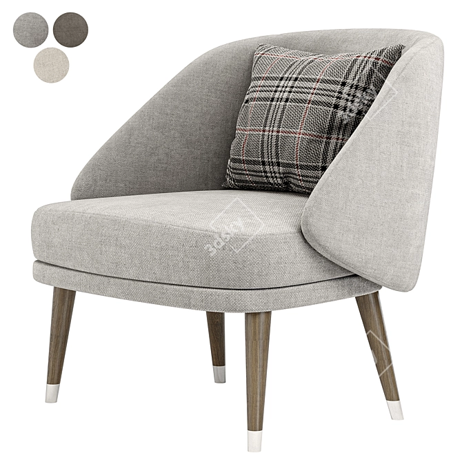 Tirolo Meg Armchair: Stylish Comfort 3D model image 2