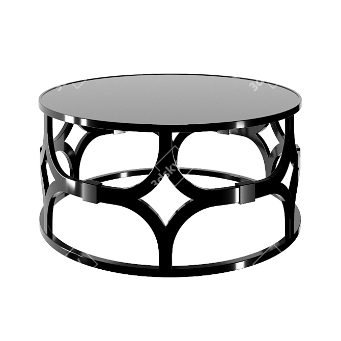 Full House Black MDF Table Set 3D model image 1