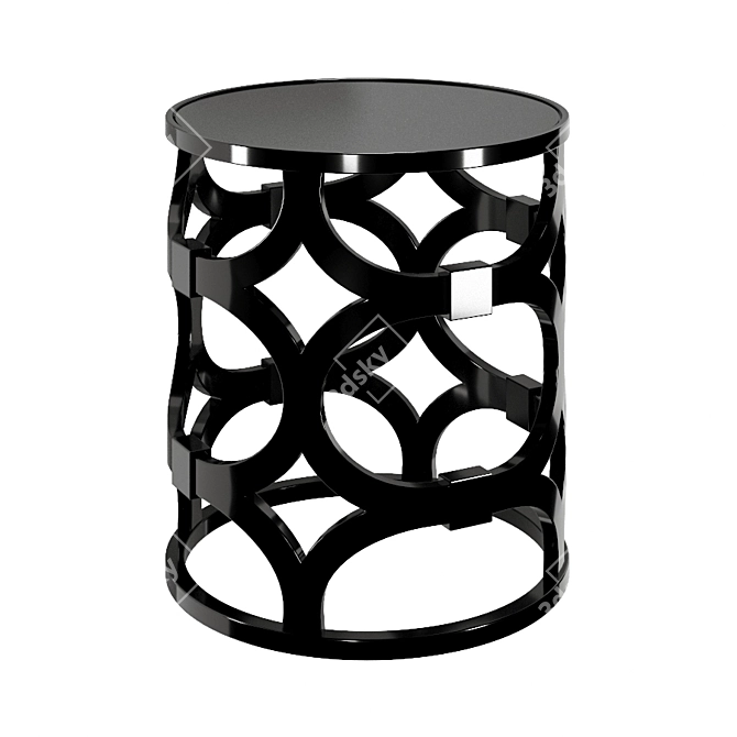 Modern Black Full House Coffee Table 3D model image 1