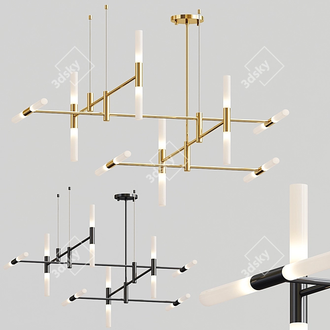 Elegant Altona Lampatron Chandelier 3D model image 1