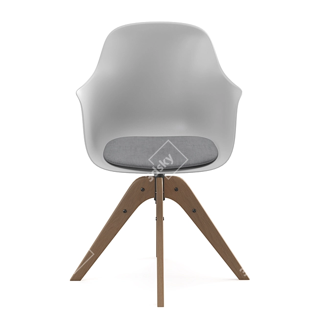 Sleek White Office Chair 3D model image 3