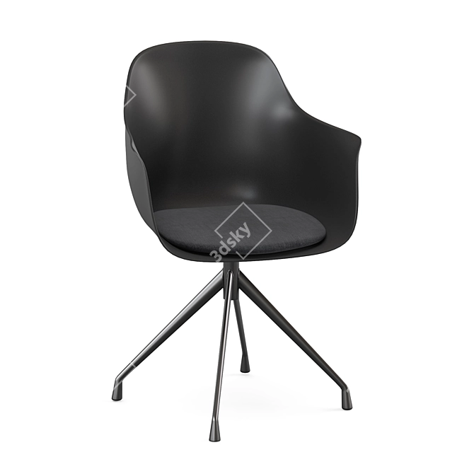 Modern Scandinavian Office Swivel Chair 3D model image 1