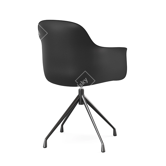 Modern Scandinavian Office Swivel Chair 3D model image 2