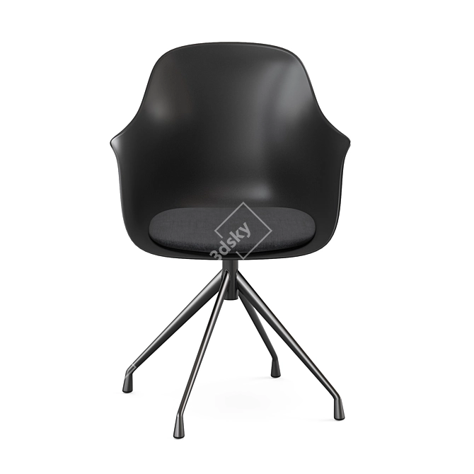 Modern Scandinavian Office Swivel Chair 3D model image 3