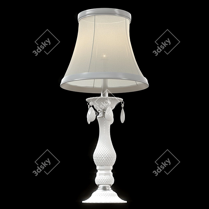 Modern Crystal Waterfall Lamp 3D model image 1