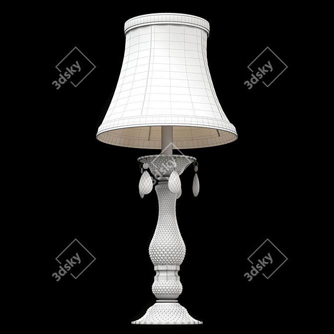 Modern Crystal Waterfall Lamp 3D model image 2