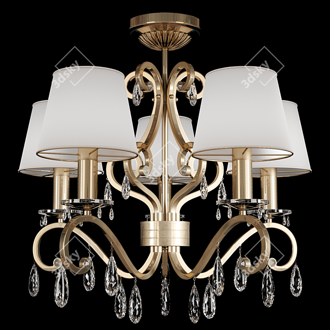 Elegant Parkdale 5-Light Chandelier 3D model image 1