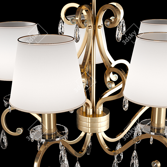 Elegant Parkdale 5-Light Chandelier 3D model image 3