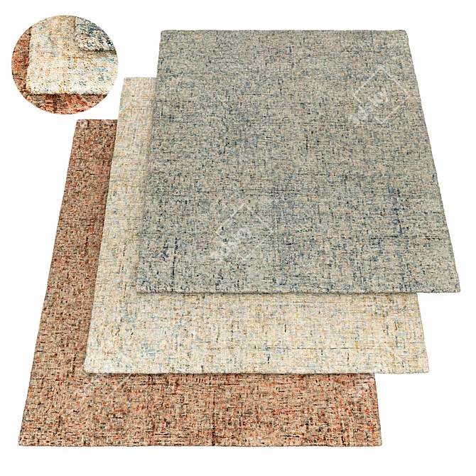  Modern Emily Rug: Stylish & Versatile Floor Decor 3D model image 1