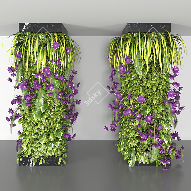 Vertical Garden Plants Collection: 2 Models, 3DMax 2017 (Max 2014, Corona 5, Vray 3D model image 1