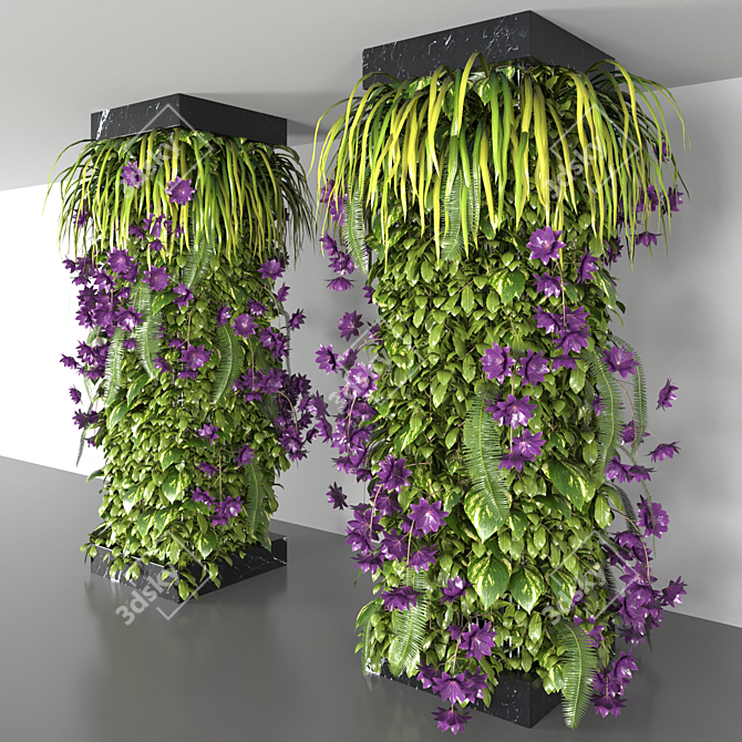 Vertical Garden Plants Collection: 2 Models, 3DMax 2017 (Max 2014, Corona 5, Vray 3D model image 2