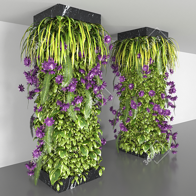 Vertical Garden Plants Collection: 2 Models, 3DMax 2017 (Max 2014, Corona 5, Vray 3D model image 3