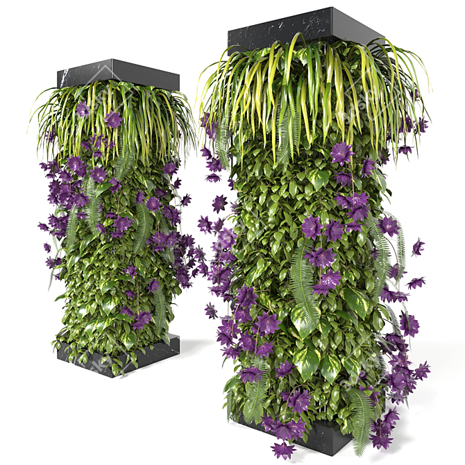 Vertical Garden Plants Collection: 2 Models, 3DMax 2017 (Max 2014, Corona 5, Vray 3D model image 6