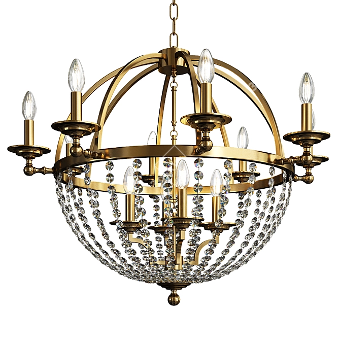 Modern Pendant Chandelier: PENDOLO 3D model image 1