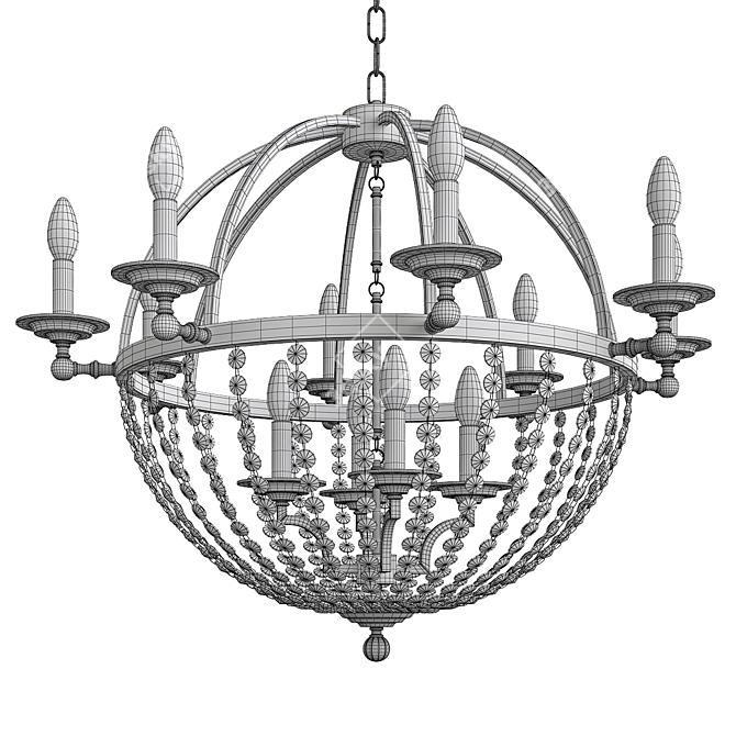 Modern Pendant Chandelier: PENDOLO 3D model image 2