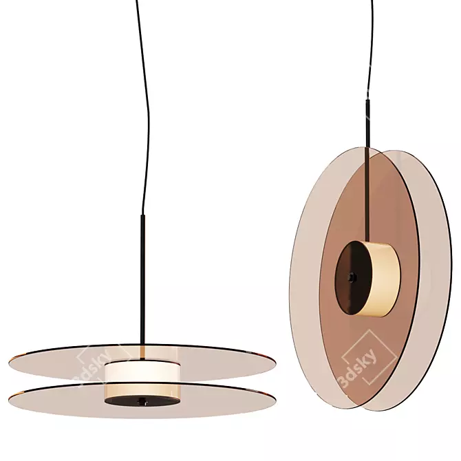 Affordable Hanging Lamps - 38 cm Diameter 3D model image 1