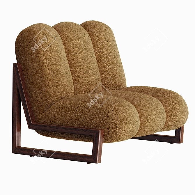 Designer Theodore Armchair: Timeless Elegance 3D model image 2