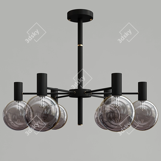 Radiant Spherical Chandeliers Collection 3D model image 3