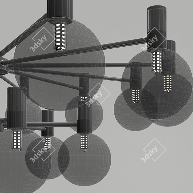 Radiant Spherical Chandeliers Collection 3D model image 4