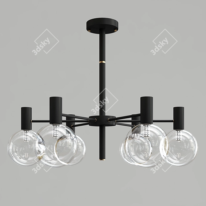 Radiant Spherical Chandeliers Collection 3D model image 5