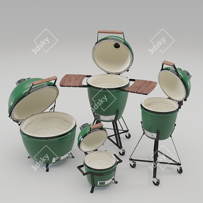 Ultimate Grilling Experience: Big Green Egg 3D model image 2