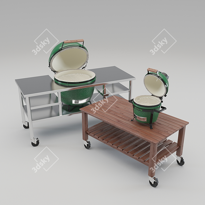 Ultimate Grilling Experience: Big Green Egg 3D model image 3