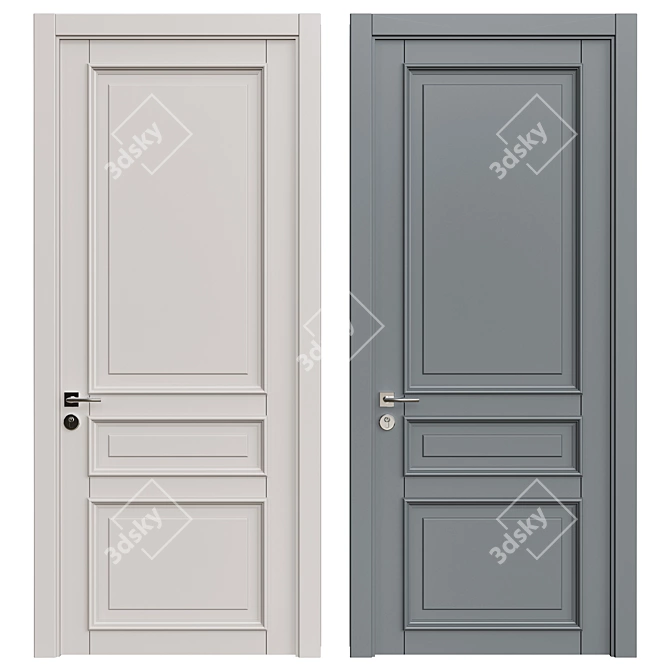 Modern Interior Door - 2200x980mm 3D model image 1