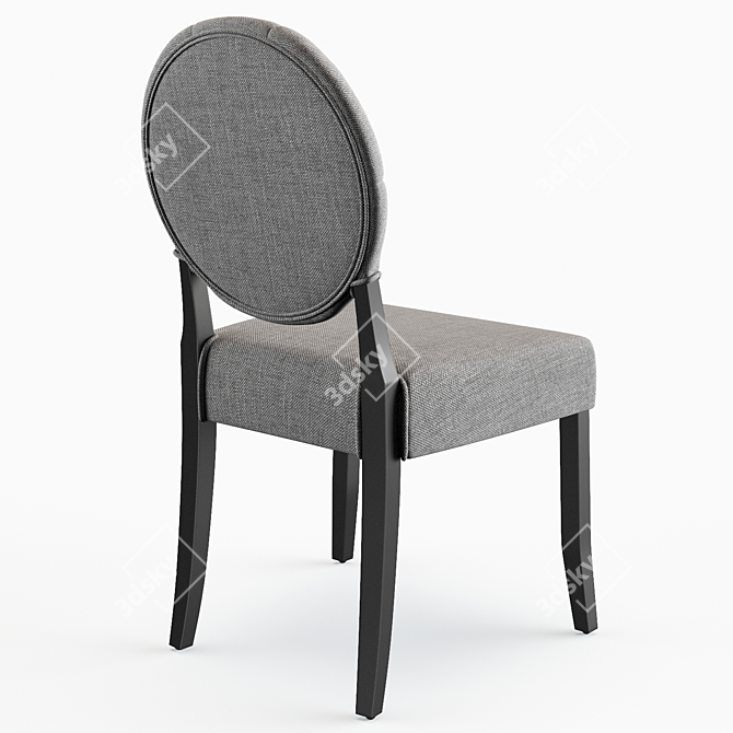 Elegant Tufted Side Chair 3D model image 2