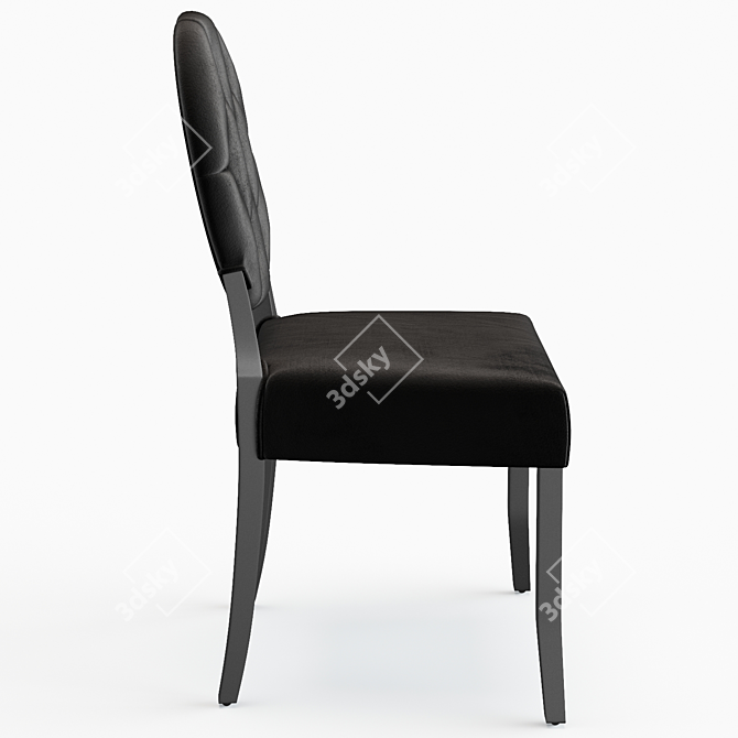Elegant Tufted Side Chair 3D model image 3