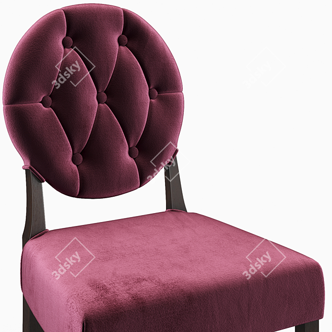 Elegant Tufted Side Chair 3D model image 4