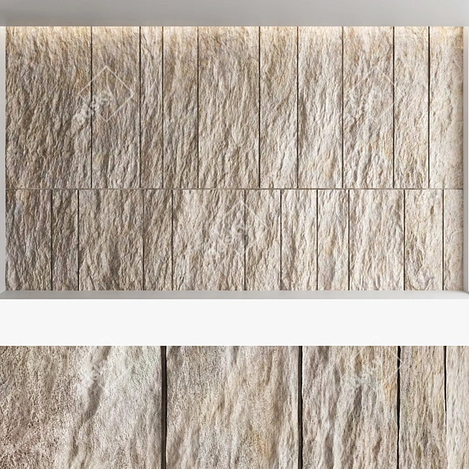 Decorative Stone Wall Panels 3D model image 4