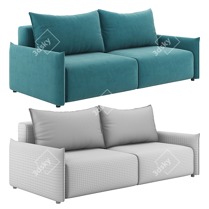 Floris Sofa: Elegant and Functional 3D model image 2