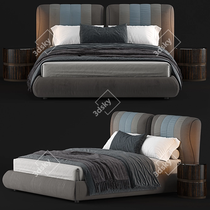 Modern Bed Frame 180x200 3D model image 2