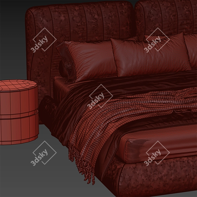 Modern Bed Frame 180x200 3D model image 4