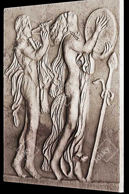 BACCHIC DANCE | Intricate Bas-Relief in Zbrush 3D model image 2