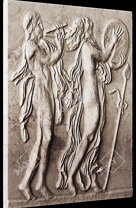 BACCHIC DANCE | Intricate Bas-Relief in Zbrush 3D model image 3