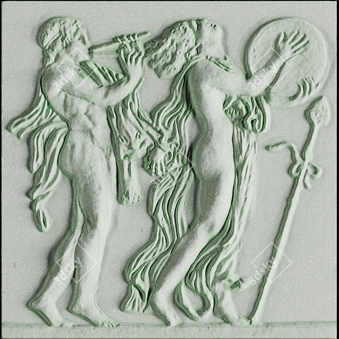 BACCHIC DANCE | Intricate Bas-Relief in Zbrush 3D model image 5